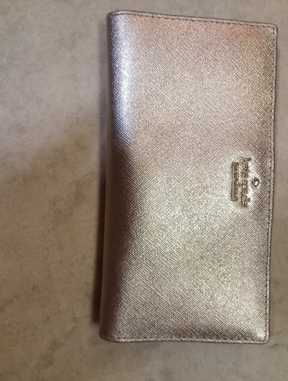 Kate Spade Metallic Rose 2 Fold Wallet